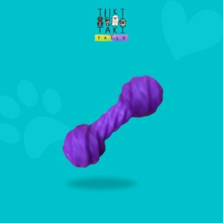 Purple Twistee Dumbbel Toy for Dogs and Puppies