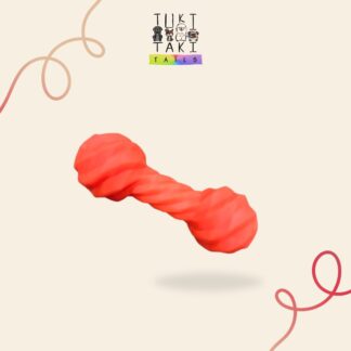 Orange Purple Twistee Dumbbel Toy for Dogs and Puppies