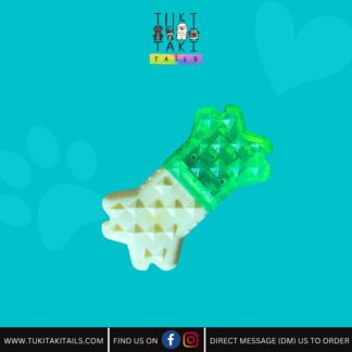 Green & off-white chew toy for Dogs & Puppies