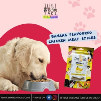 Banana Flavoured Chicken Meat Sticks for Dogs