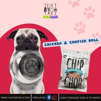 Chip Chop Treats for Dogs(chicken and codfish roll)